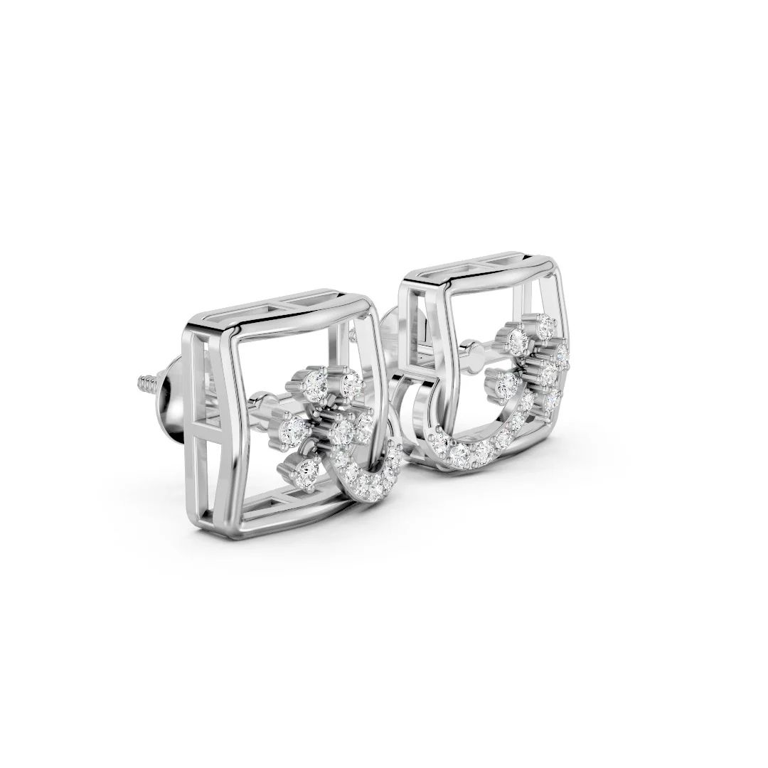 FloraFrame Diamond Earrings