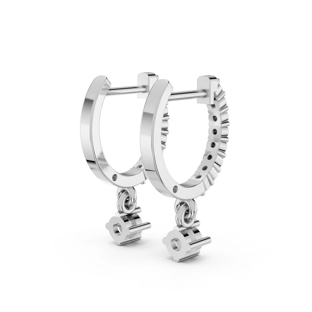 Classic Solitaire Drop Earrings - Image 3