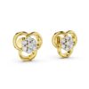 Triple Halo Diamond Flower Studs