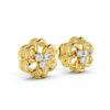 Elegant floral diamond studs