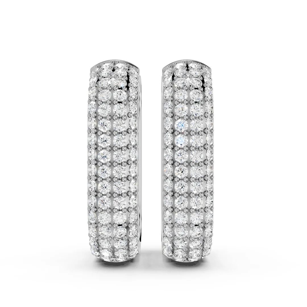 Diamond Crest Rectangle Hoops - Image 2
