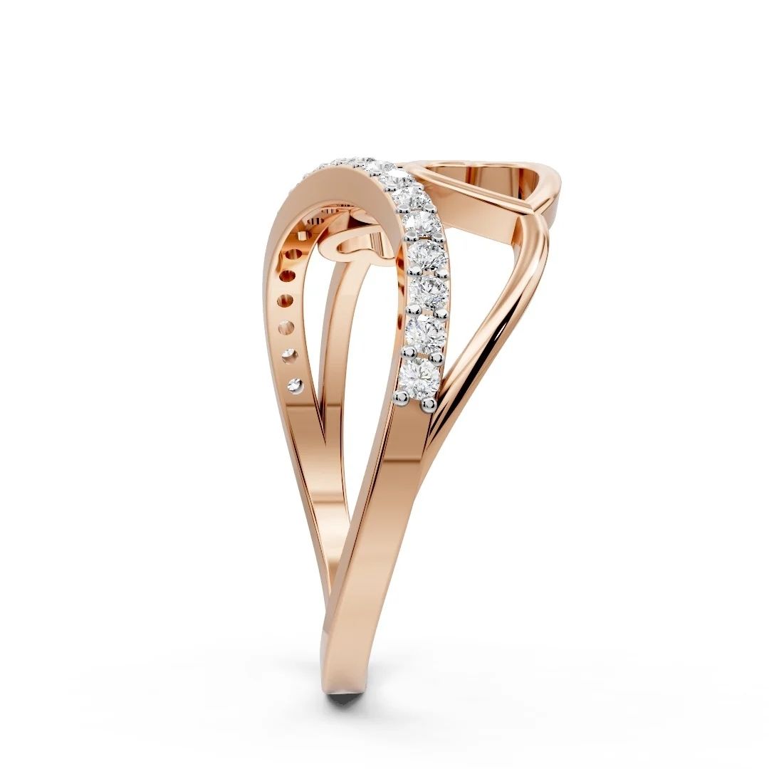 Trinity Heart Diamond Ring - Image 4