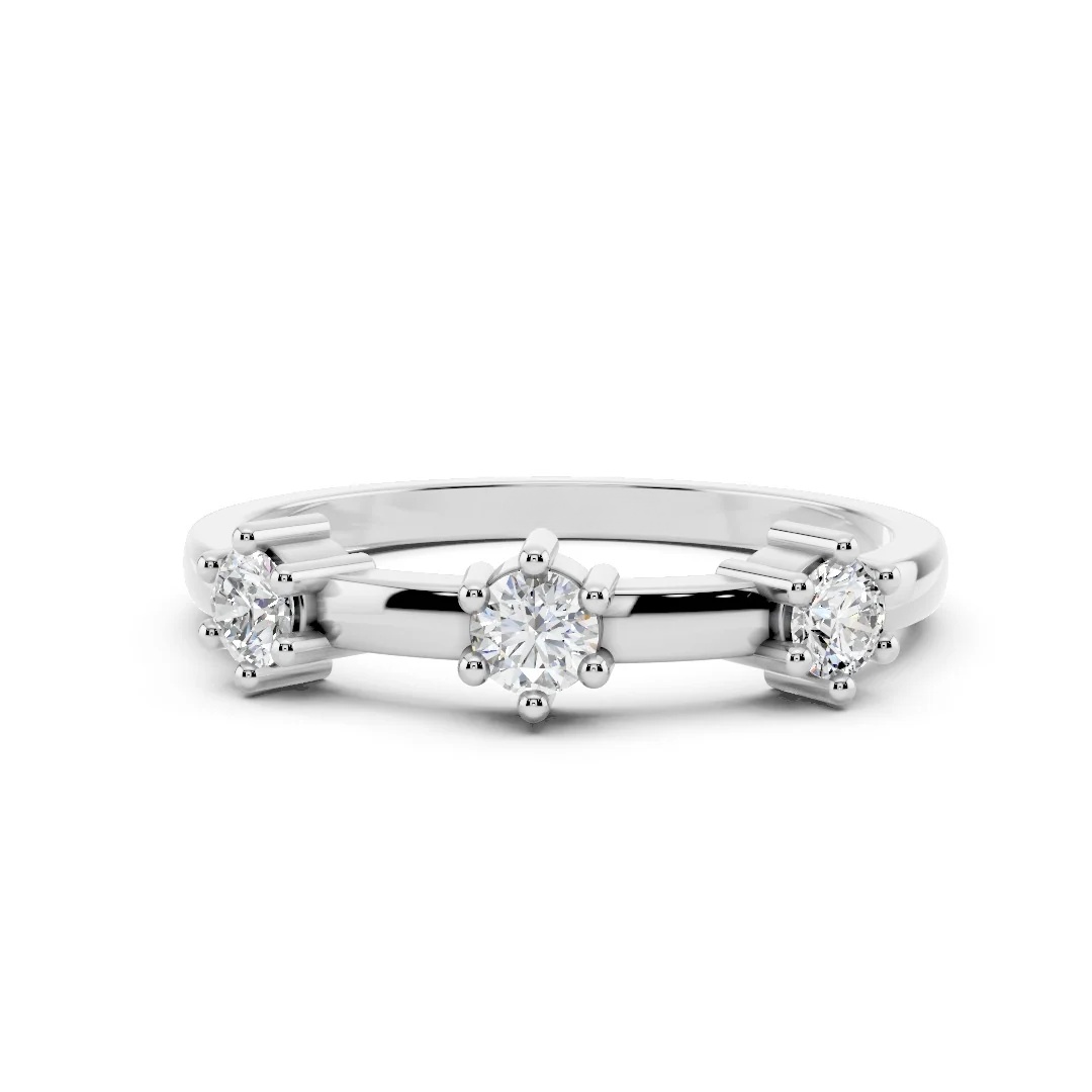 Contemporary Triple-Stone Ring - Image 2