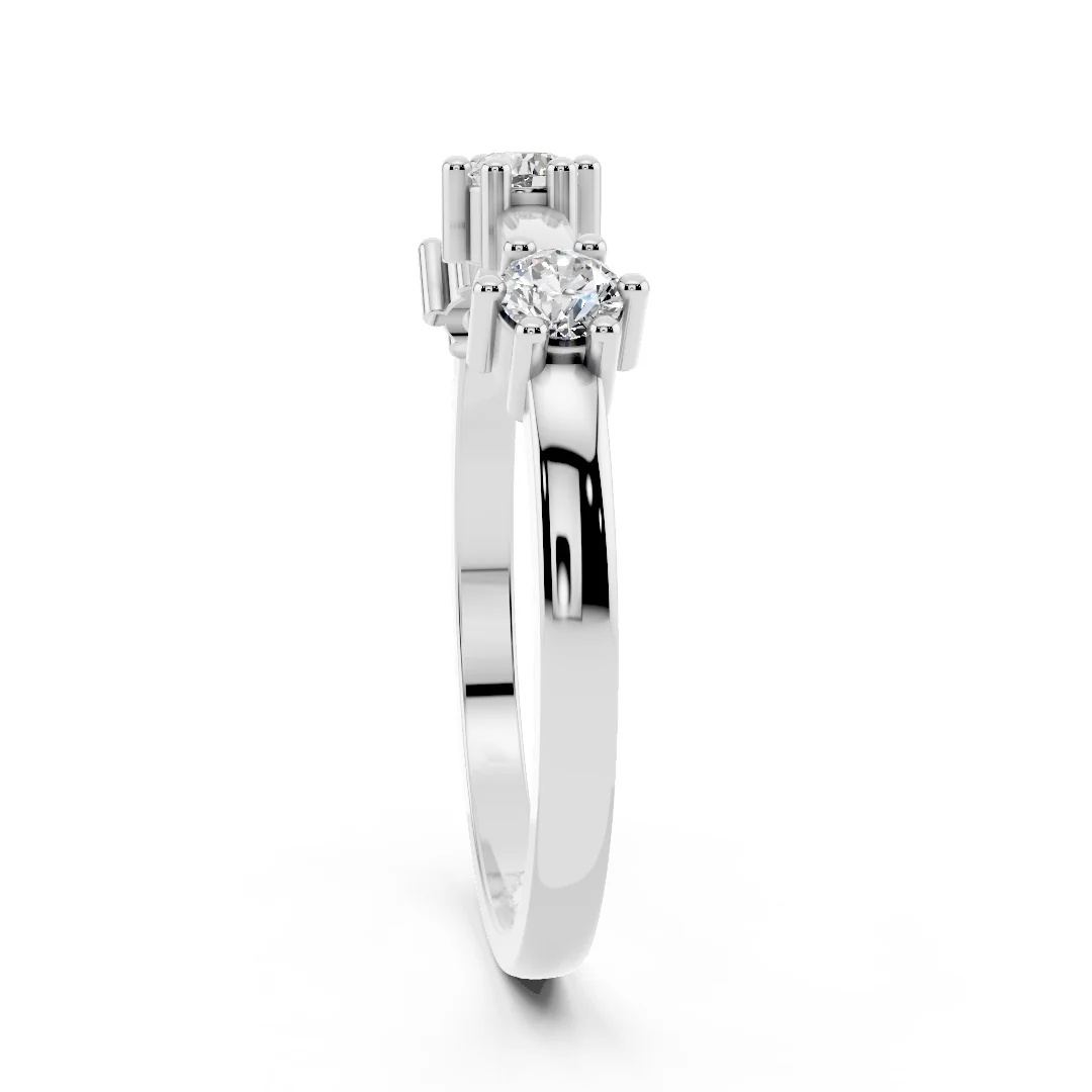 Contemporary Triple-Stone Ring - Image 3