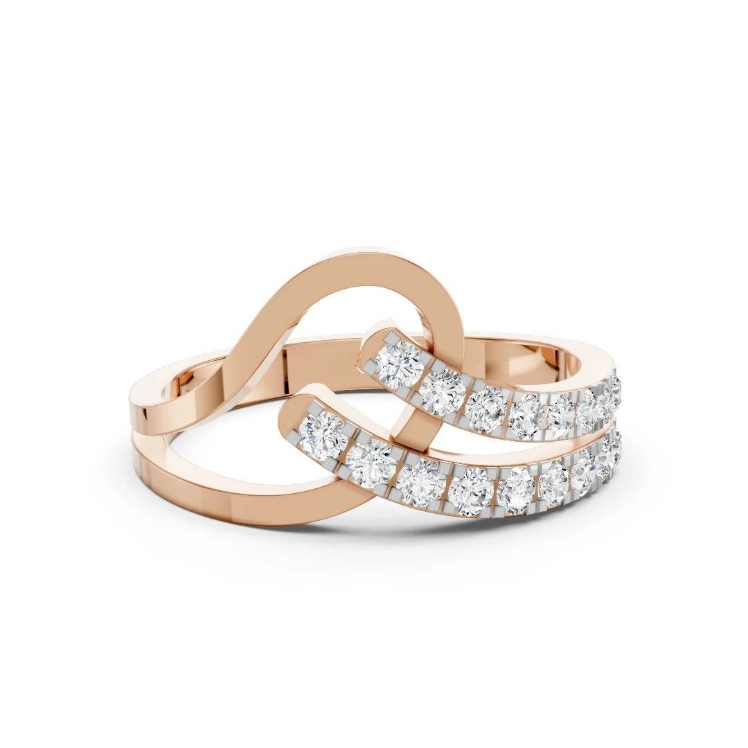 Serene Crossline Diamond Ring - Image 3