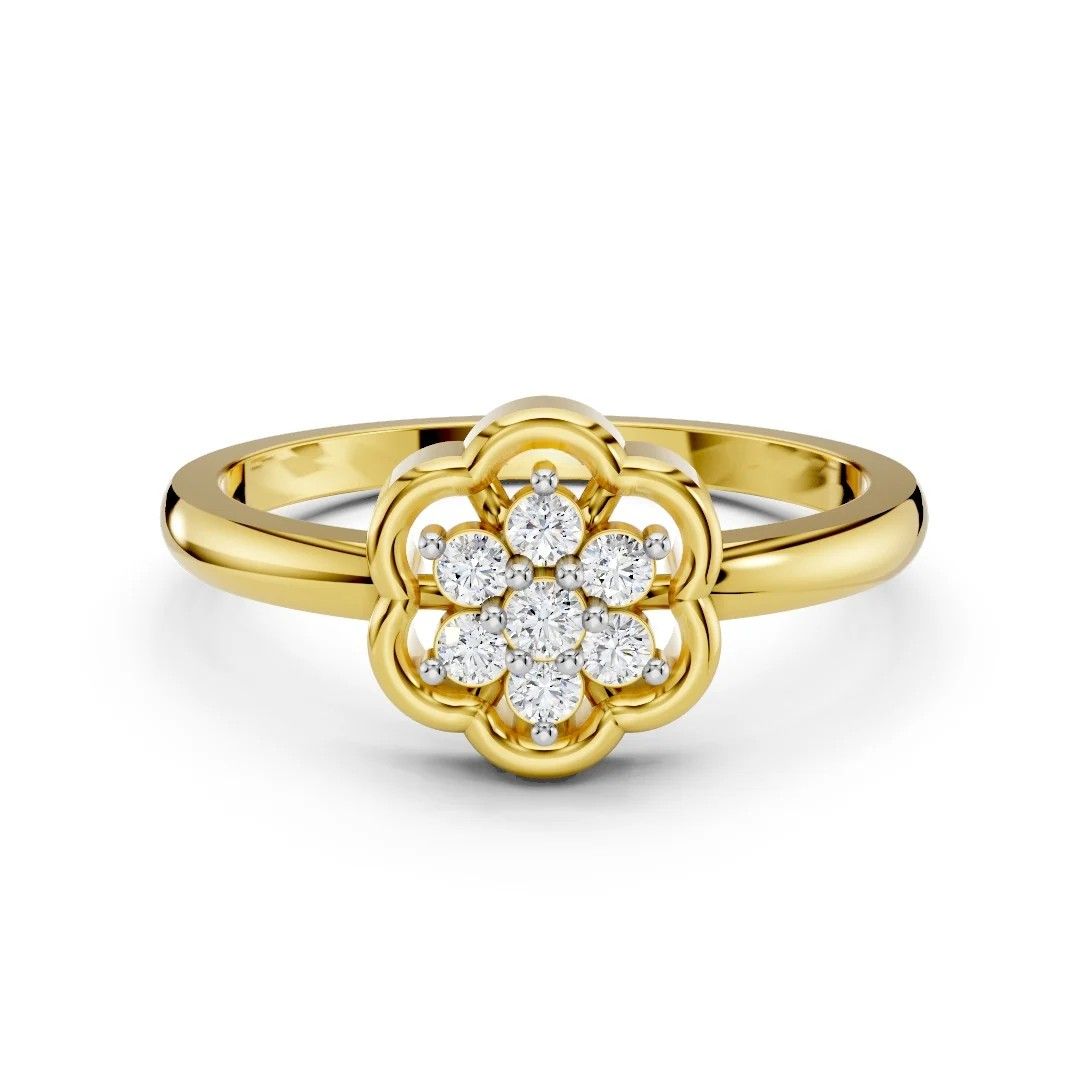 Golden Bloom Cluster Ring - Image 2