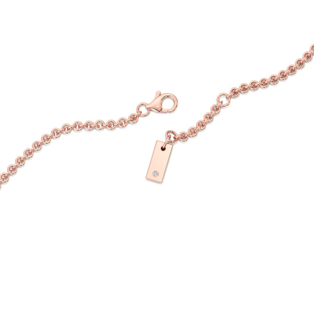 Oval Diamond Station Necklace - Image 8