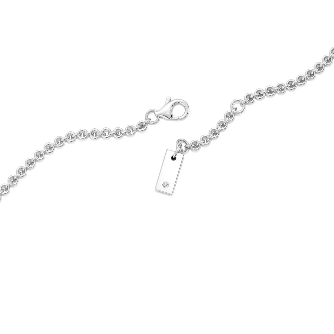 Oval Diamond Station Necklace - Image 12