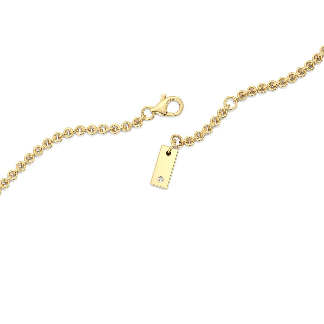Oval Diamond Station Necklace - Image 4