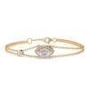 Double Chain Halo Bracelet Marquise-Cut