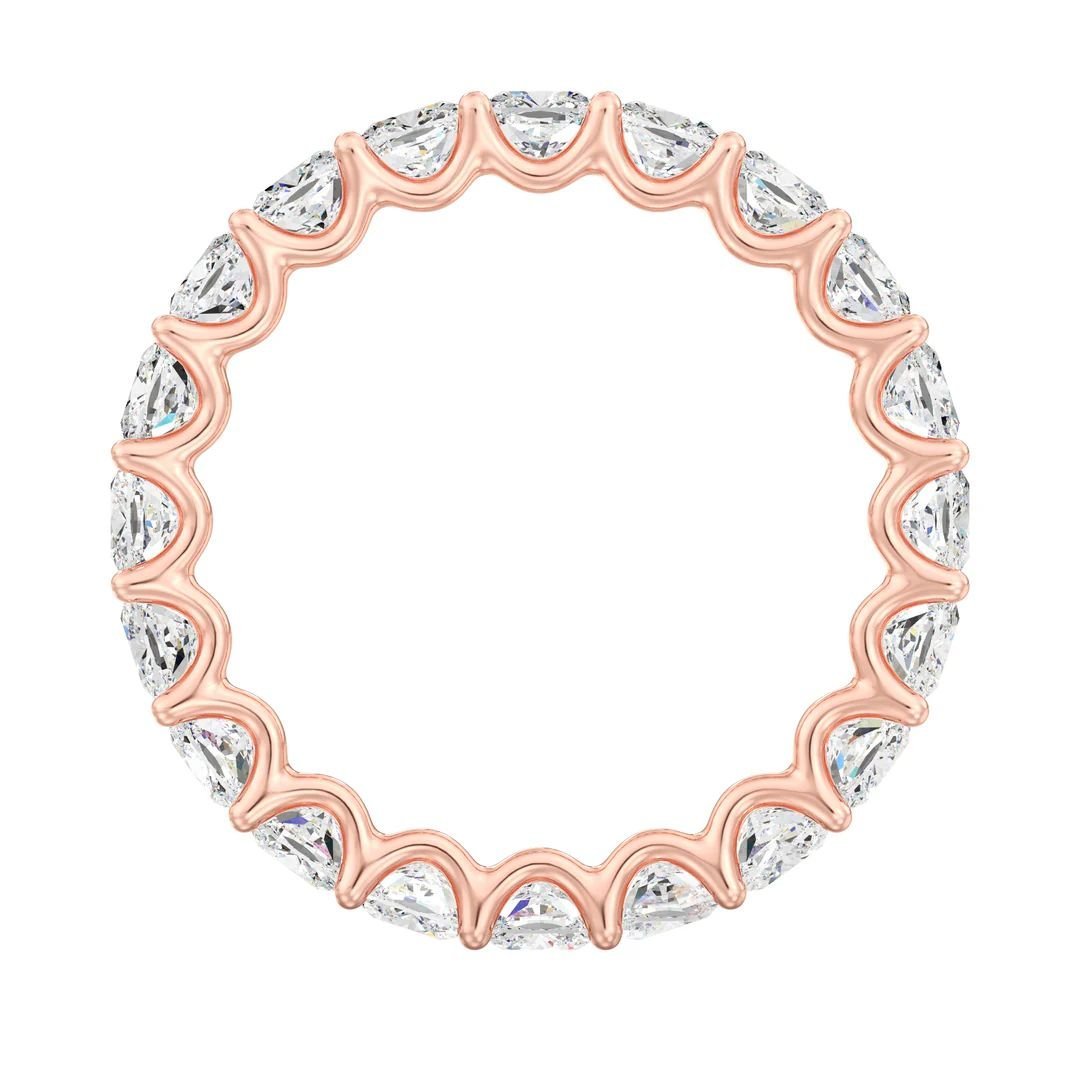 Cushion Cut Scallop Eternity Band - Image 10