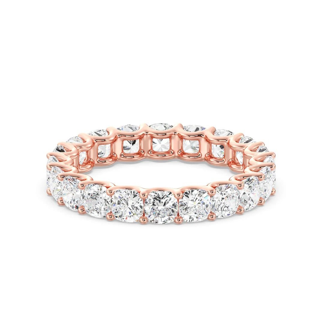 Cushion Cut Scallop Eternity Band - Image 9