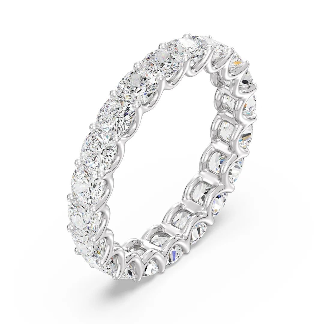 Cushion Cut Scallop Eternity Band - Image 8