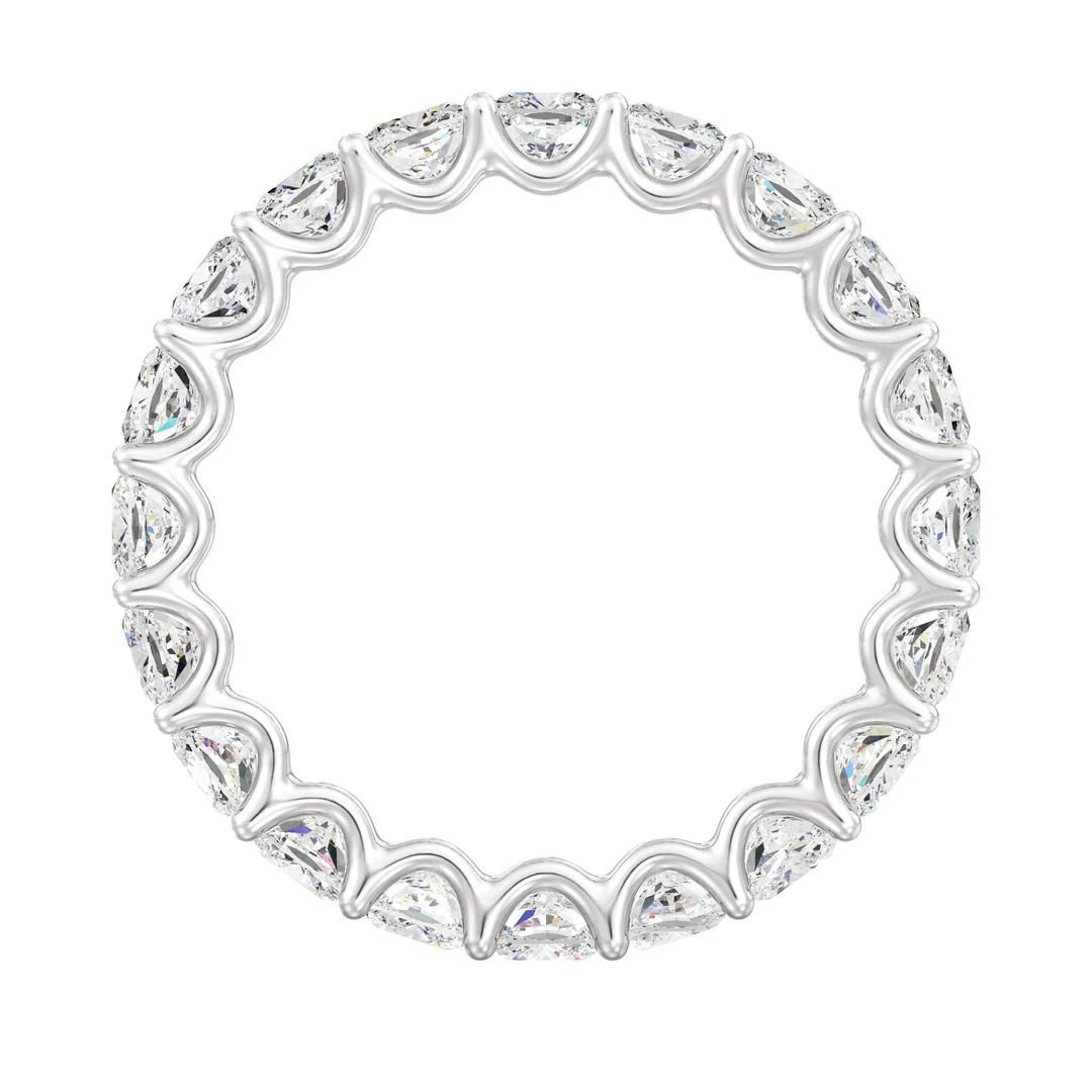 Cushion Cut Scallop Eternity Band - Image 6