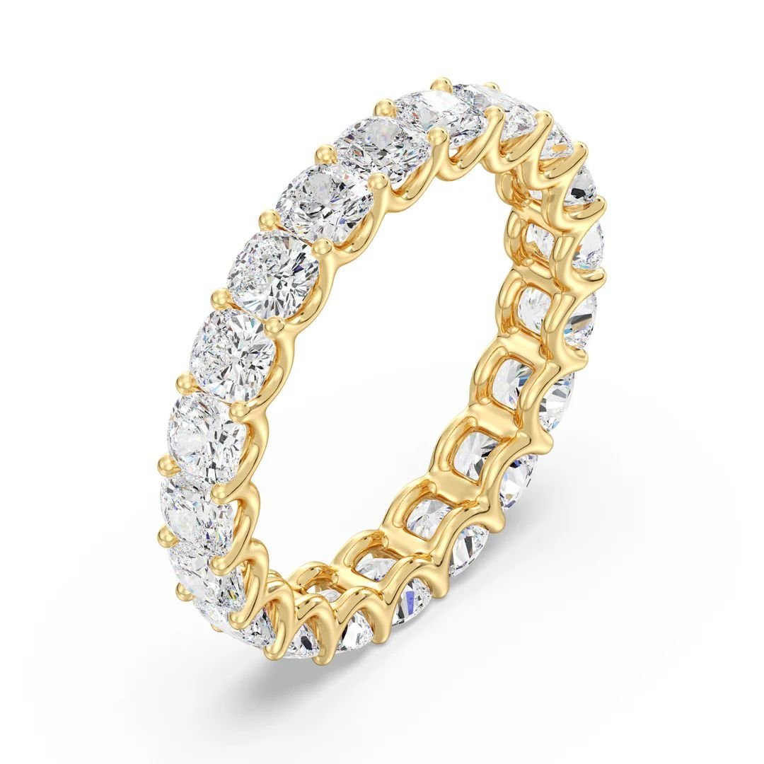 Cushion Cut Scallop Eternity Band - Image 4