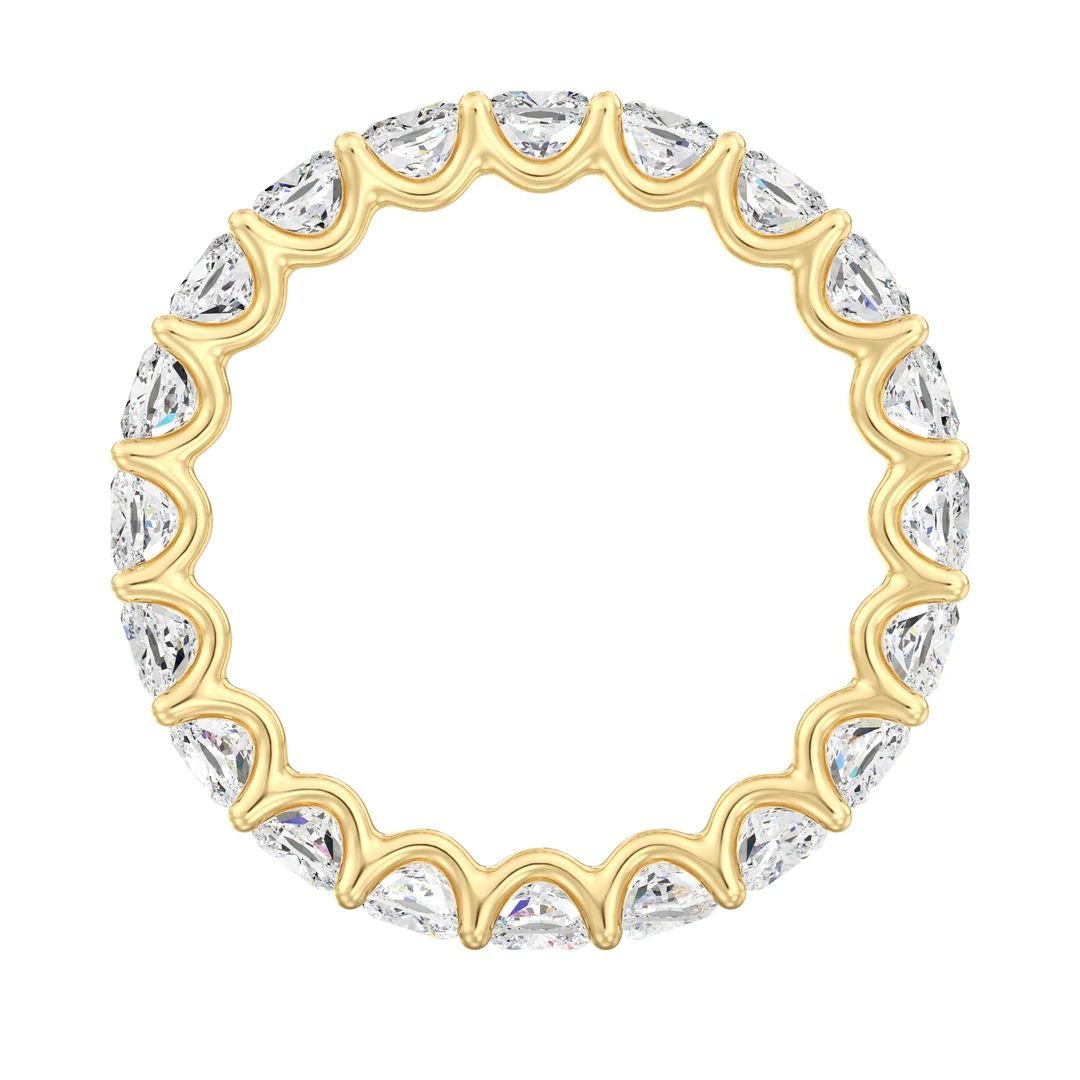 Cushion Cut Scallop Eternity Band - Image 2