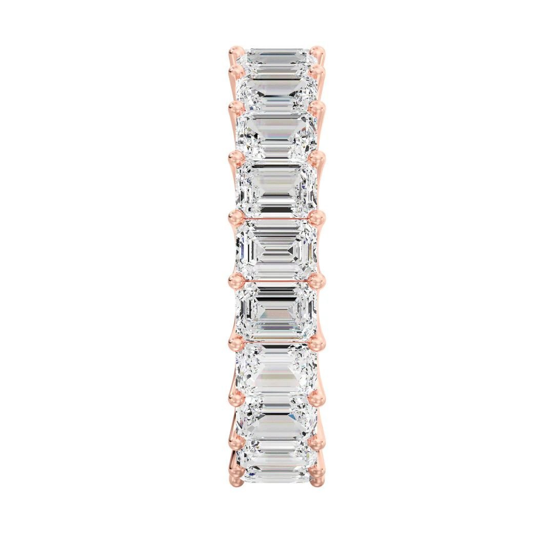 Emerald-Cut Diamond Scalloped Eternity Band - Image 11