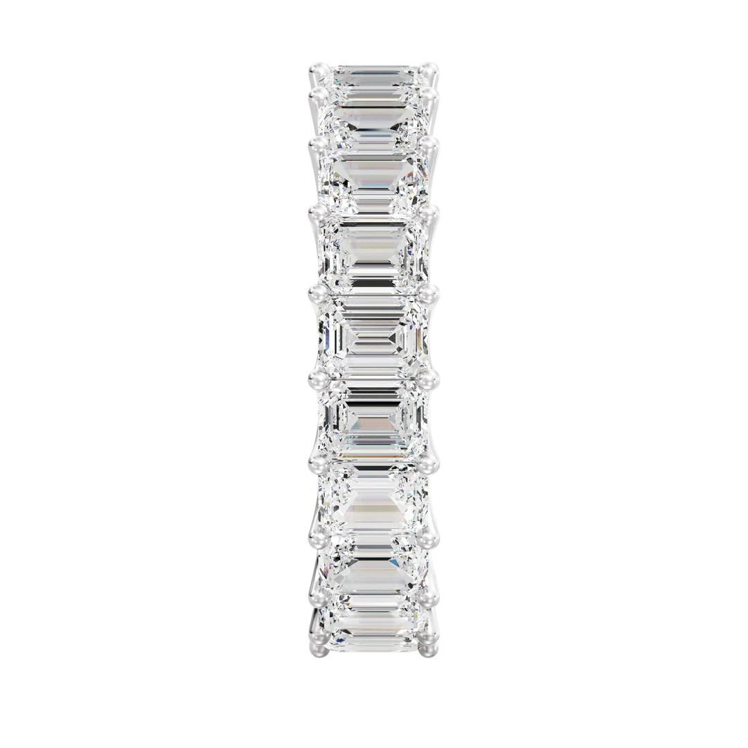 Emerald-Cut Diamond Scalloped Eternity Band - Image 7