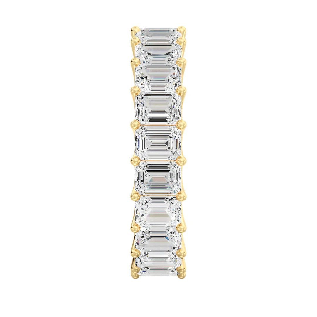 Emerald-Cut Diamond Scalloped Eternity Band - Image 3