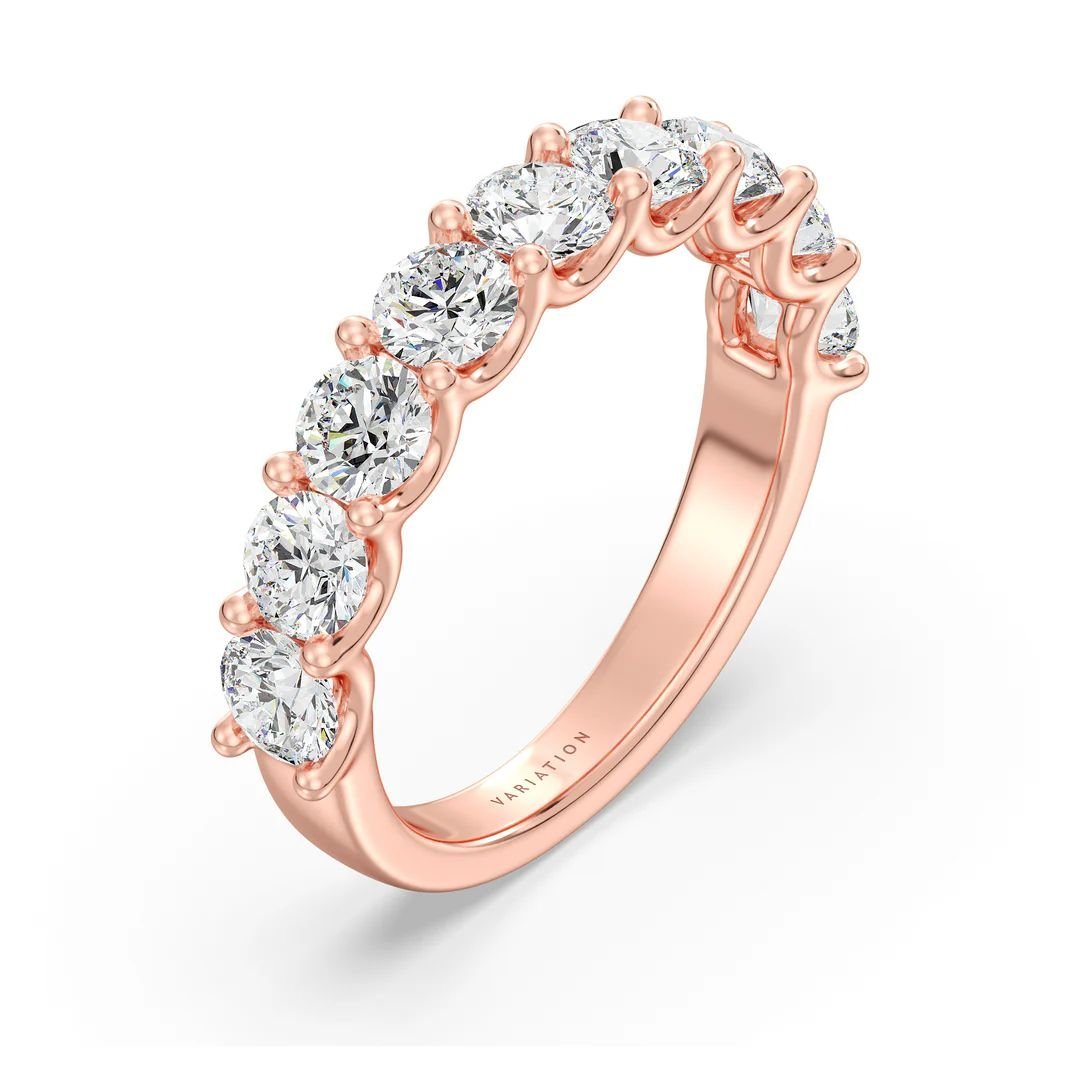 9-Stone Scalloped Half-Eternity Band - Image 12