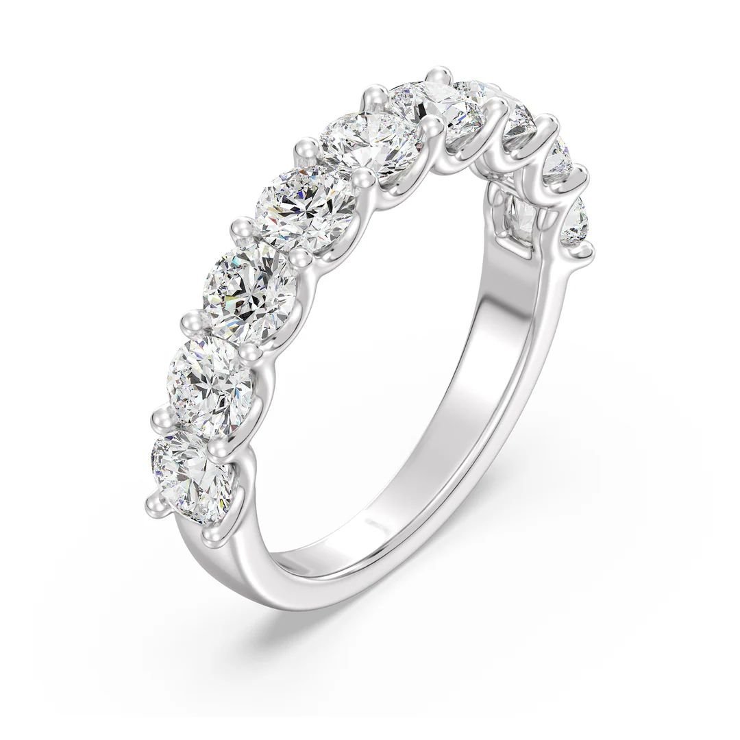 9-Stone Scalloped Half-Eternity Band - Image 8