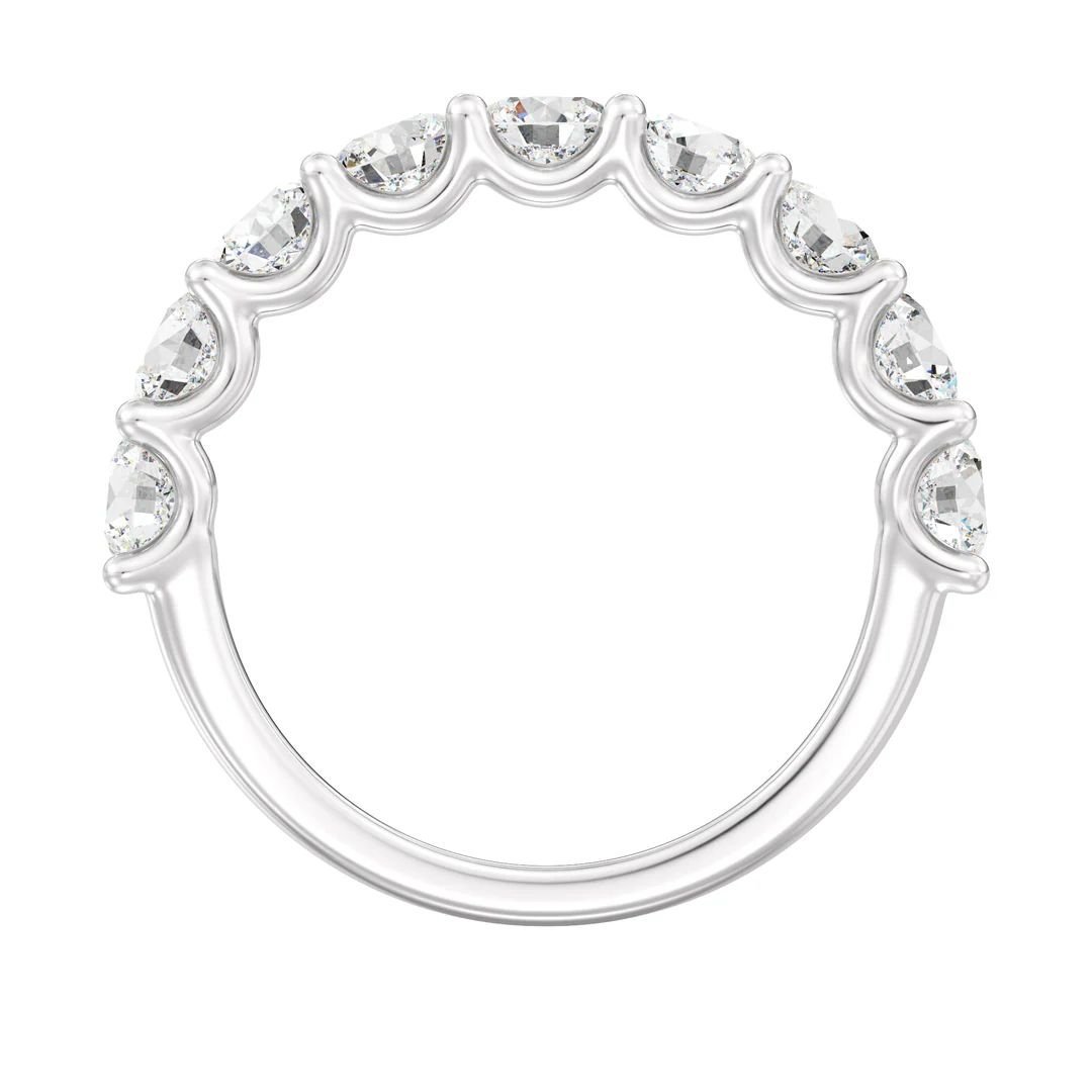 9-Stone Scalloped Half-Eternity Band - Image 6