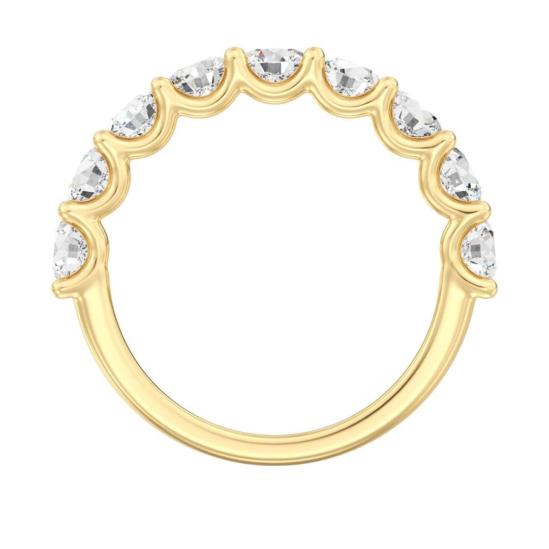 9-Stone Scalloped Half-Eternity Band - Image 2