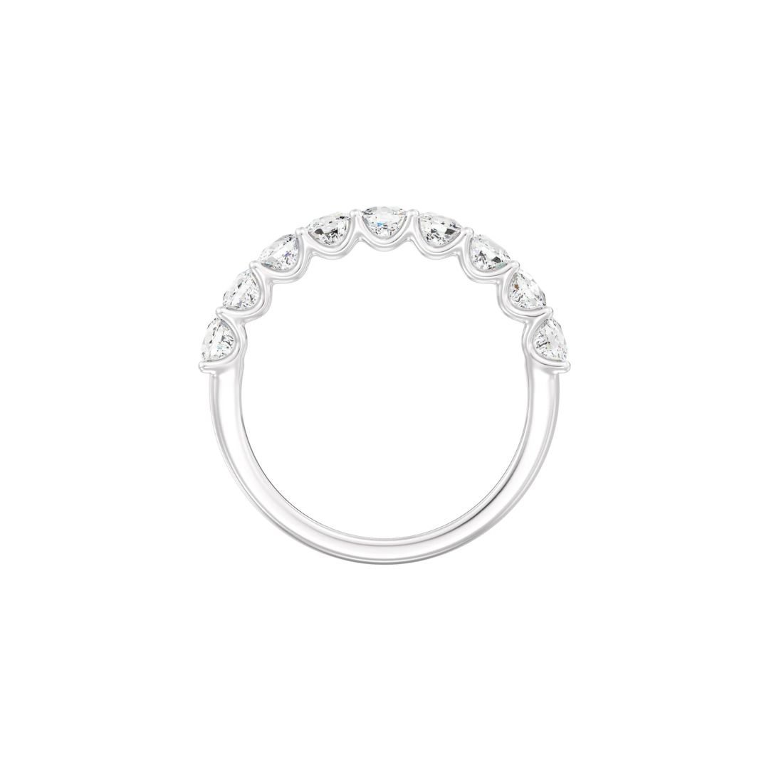 Cushion-Cut Scalloped Half-Eternity Band - Image 7