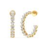 Heart Cut Lab Grown Diamond Inside Out Hoop Earrings