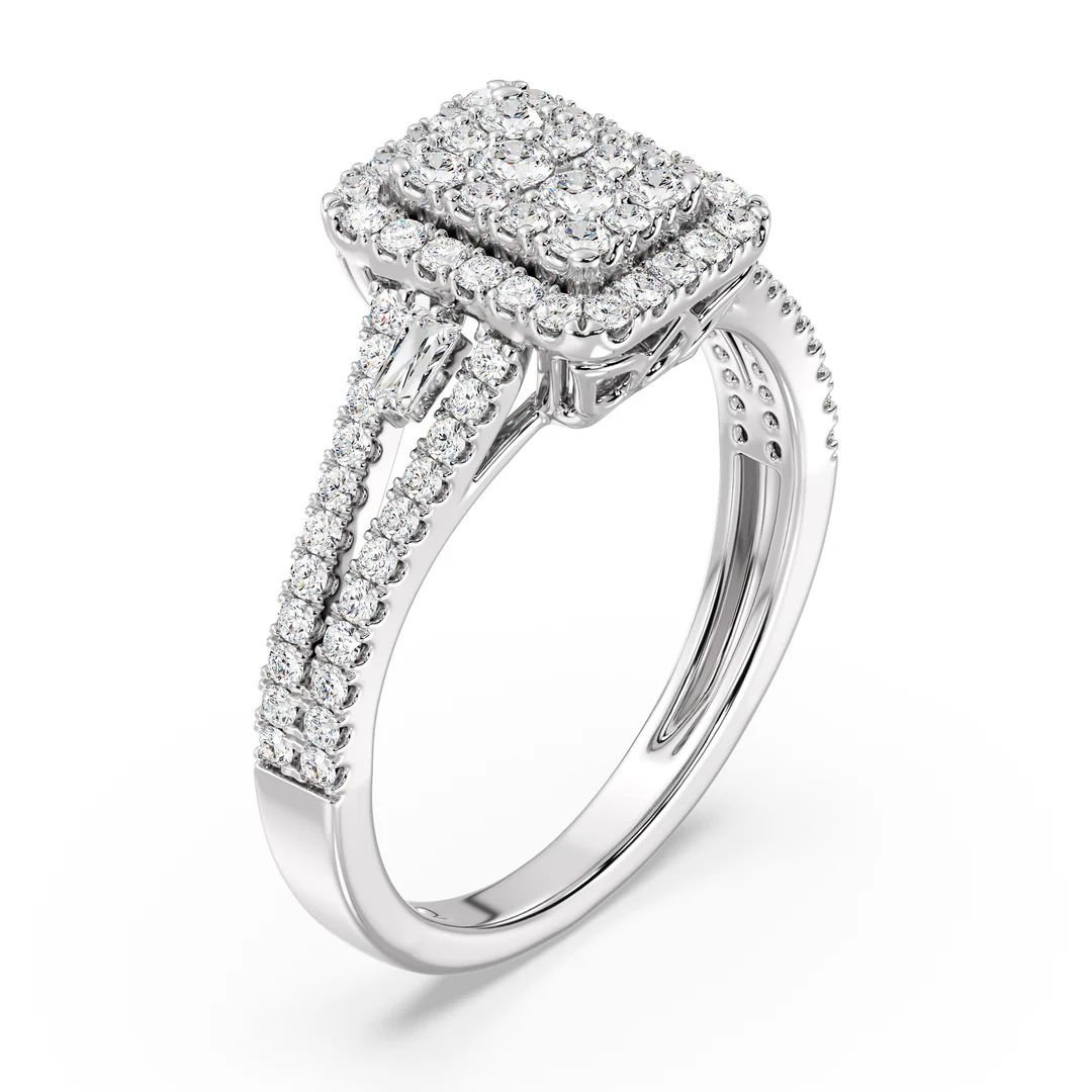 Split Shank Halo Engagement Ring - Image 8
