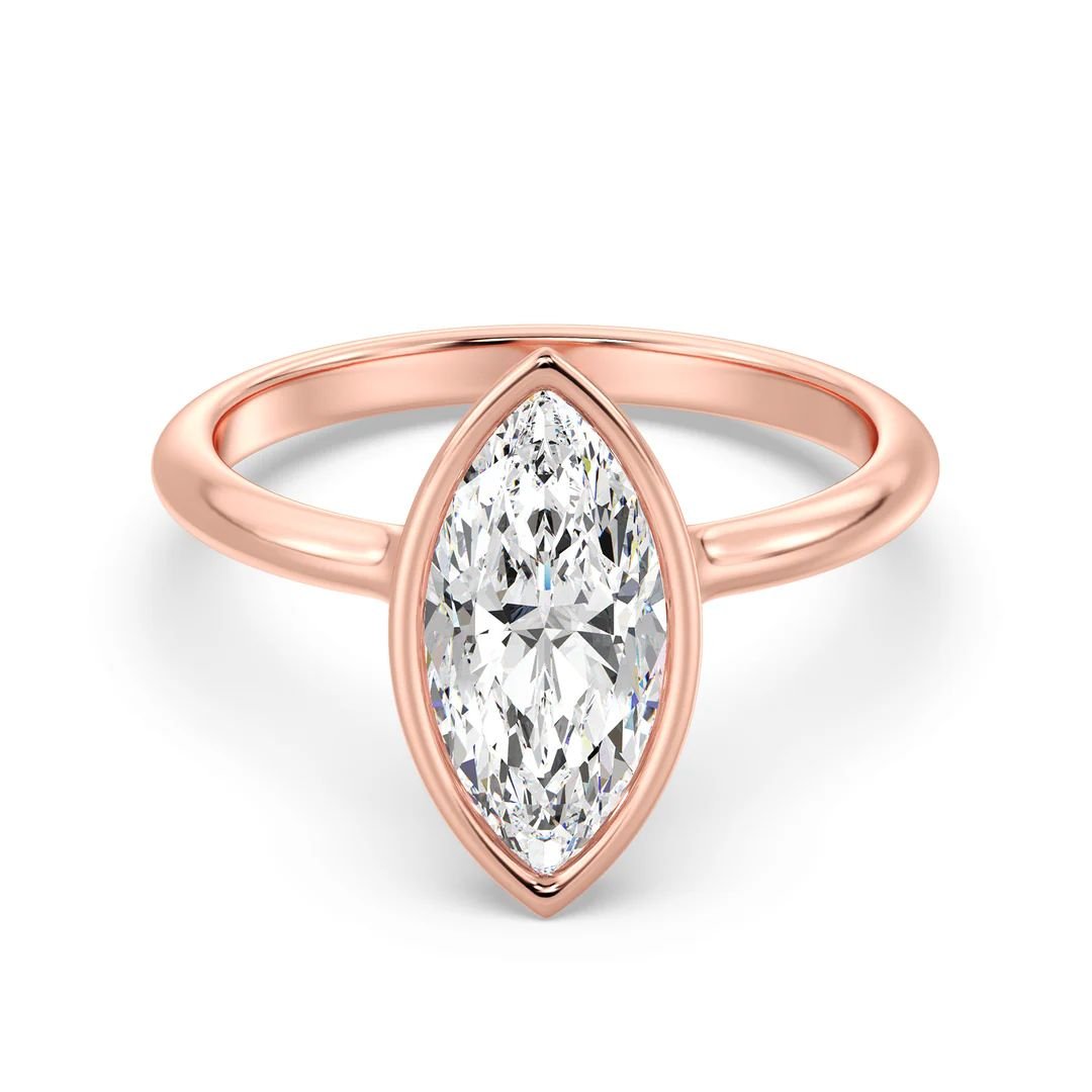 Bezel Marquise Solitaire Ring - Image 9