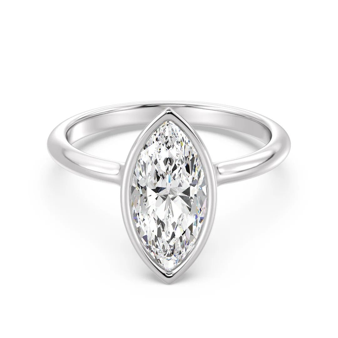 Bezel Marquise Solitaire Ring - Image 5