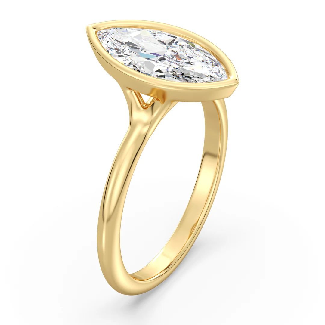Bezel Marquise Solitaire Ring - Image 2