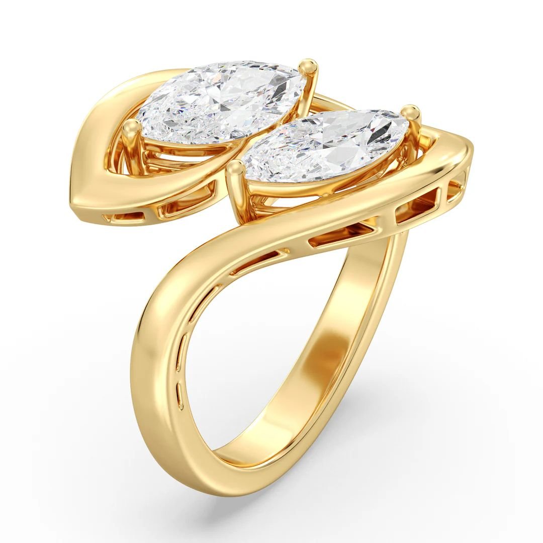 Marquise By Pass Ring - Image 2