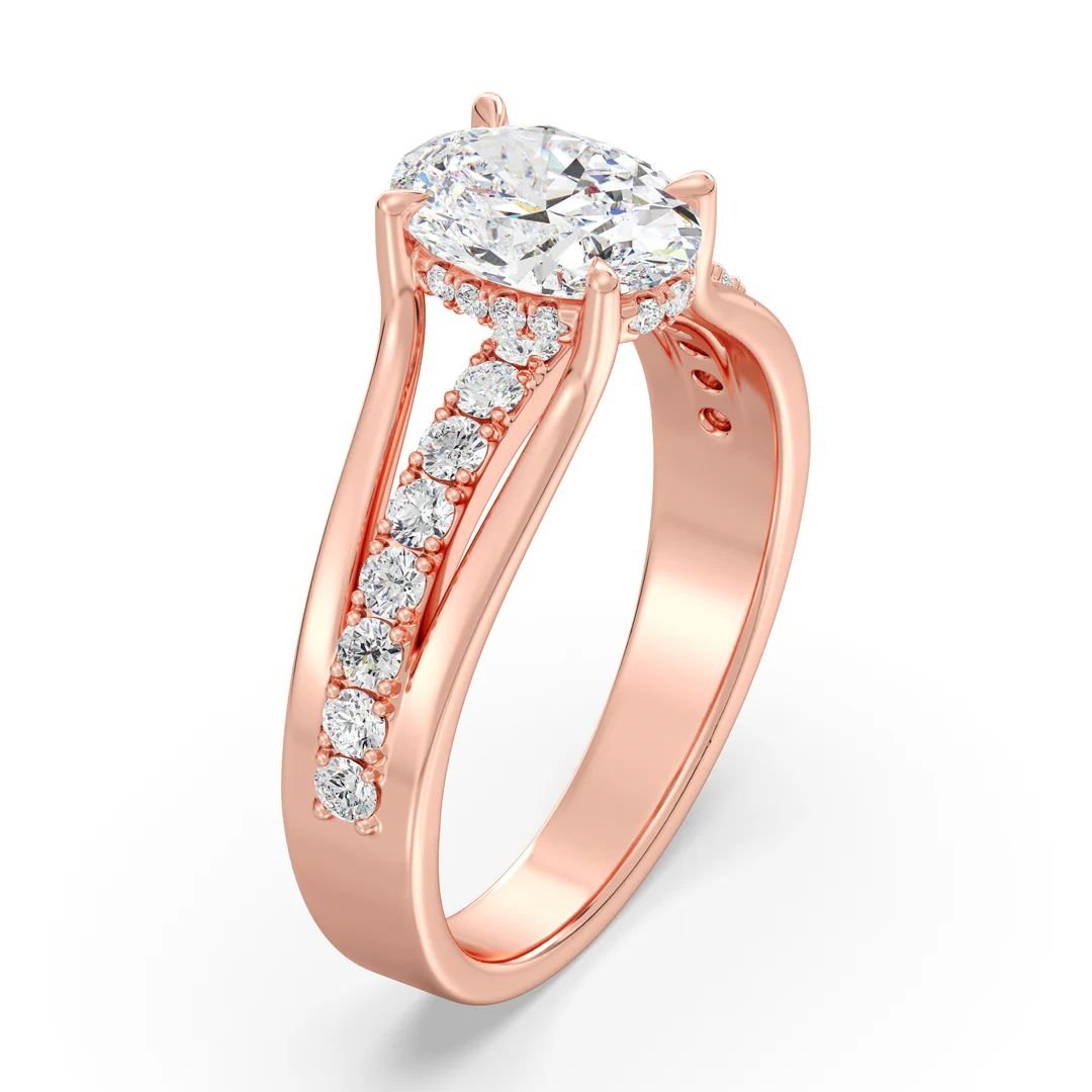 Oval Halo Engagement Ring - Image 13