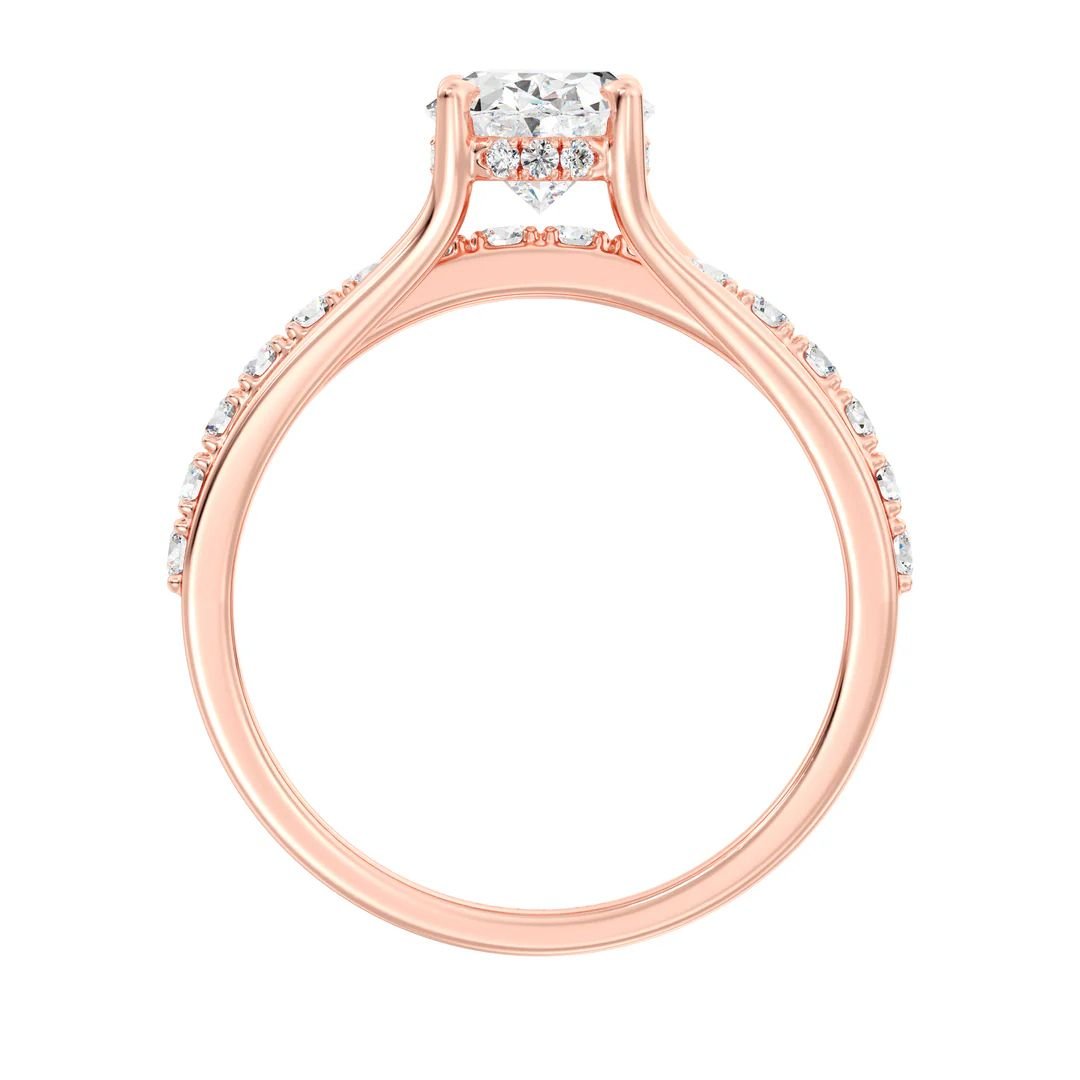 Oval Halo Engagement Ring - Image 14
