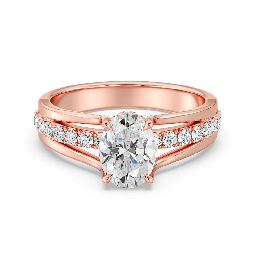 Oval Halo Engagement Ring - Image 11
