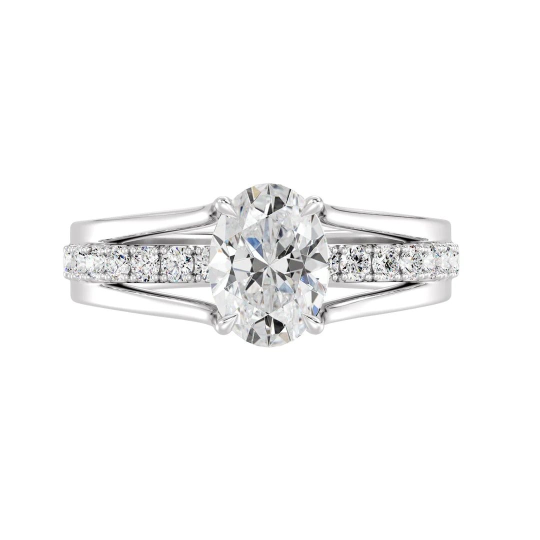Oval Halo Engagement Ring - Image 7