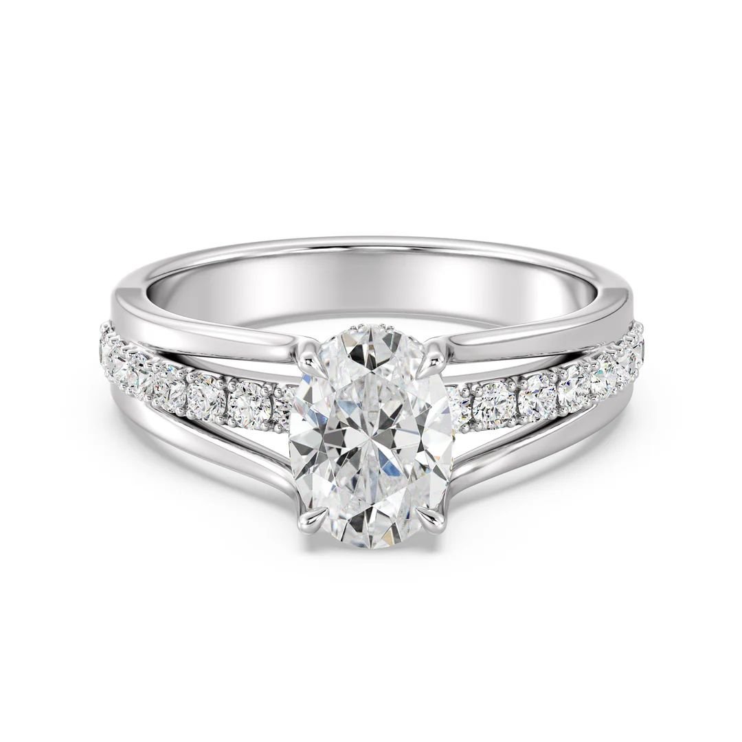 Oval Halo Engagement Ring - Image 6