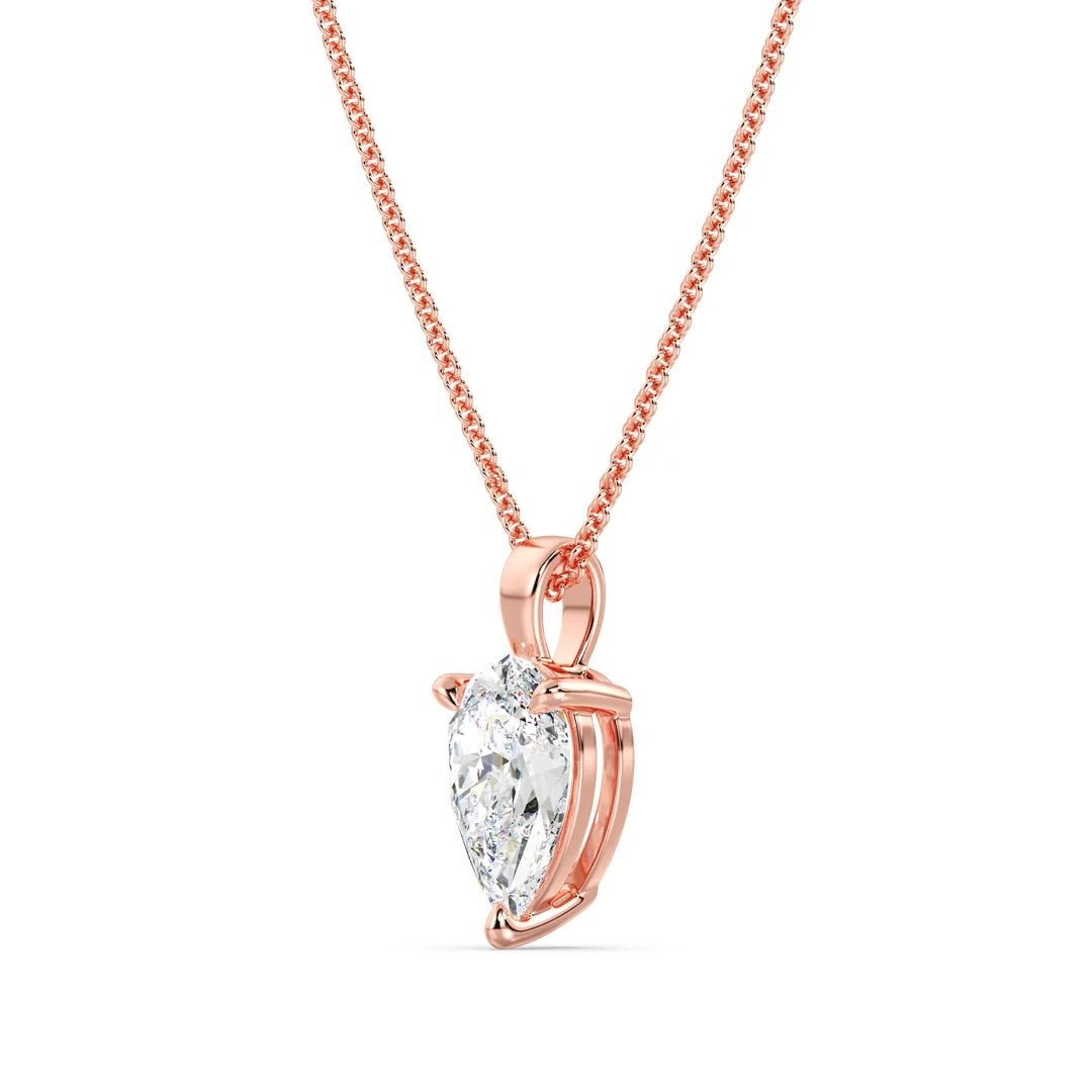 Pear-Cut Solitaire Pendant - Image 5
