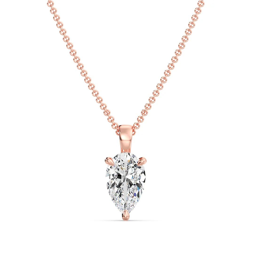 Pear-Cut Solitaire Pendant - Image 4