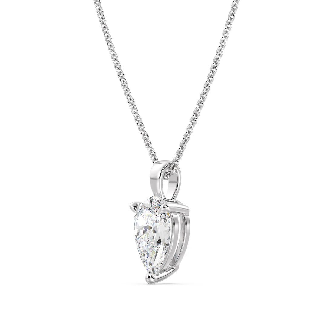 Pear-Cut Solitaire Pendant - Image 8