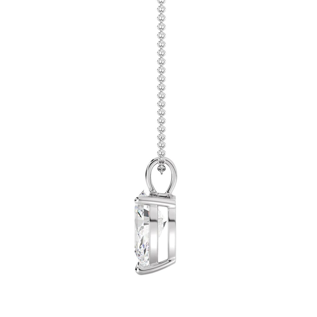 Pear-Cut Solitaire Pendant - Image 9
