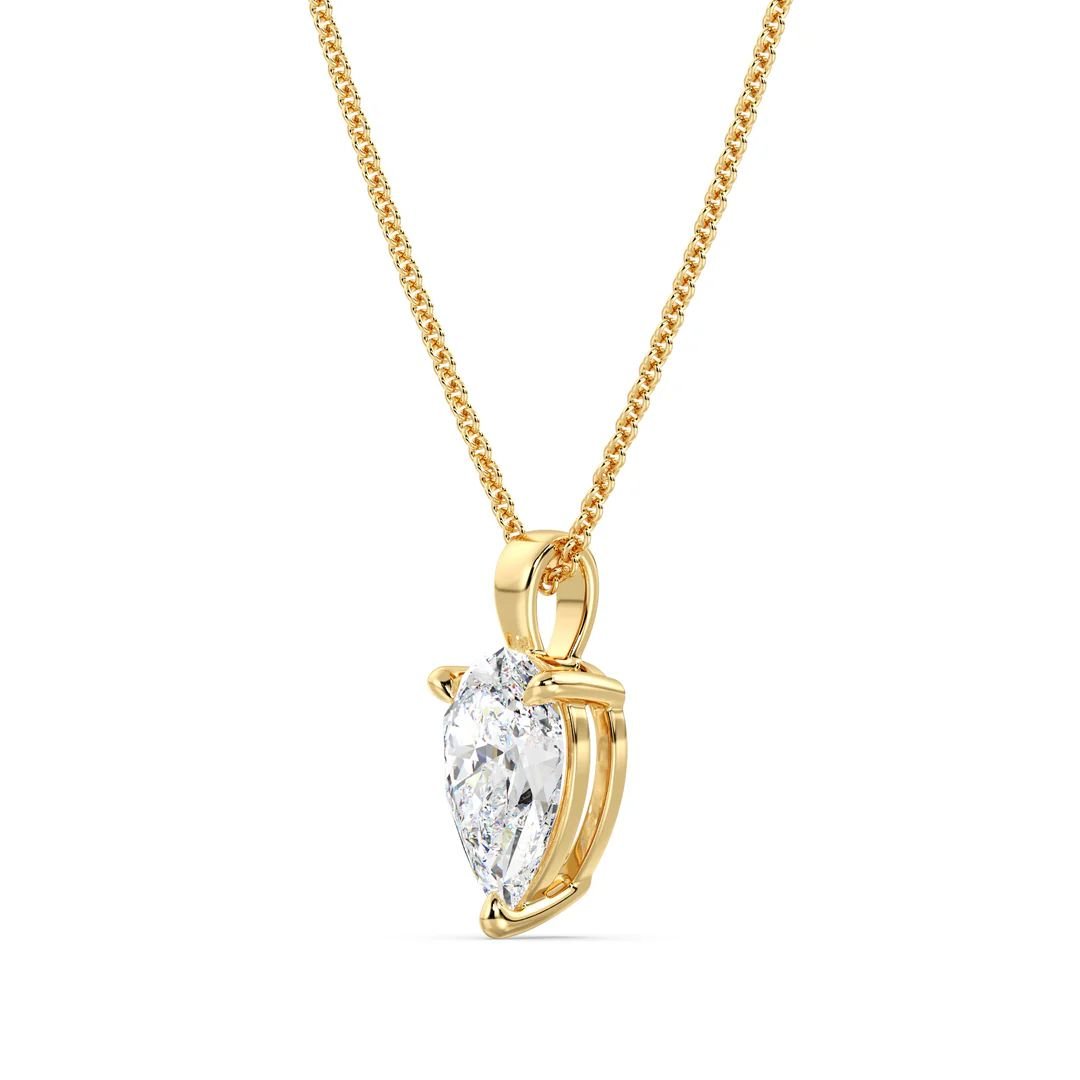 Pear-Cut Solitaire Pendant - Image 2