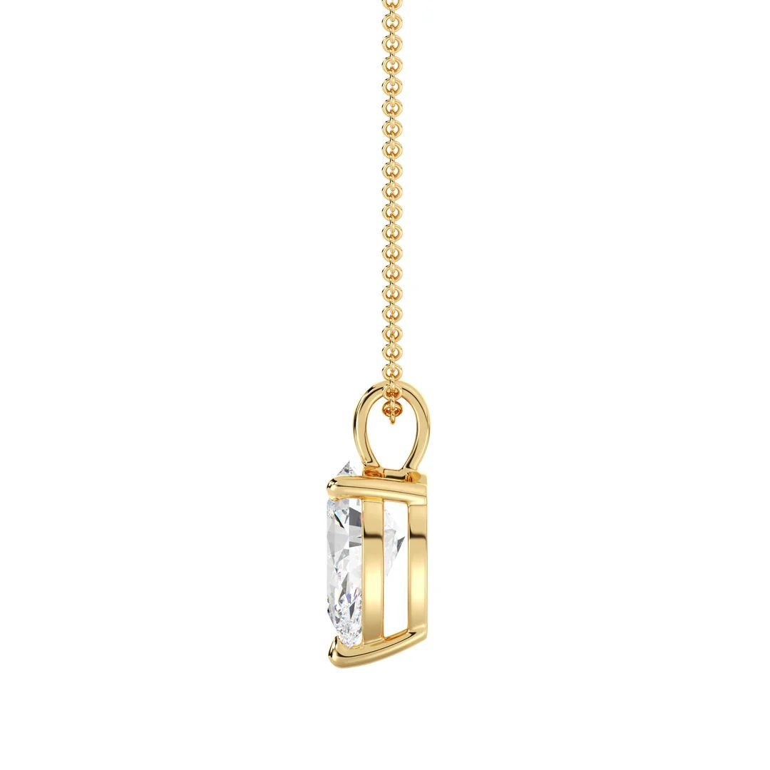 Pear-Cut Solitaire Pendant - Image 3
