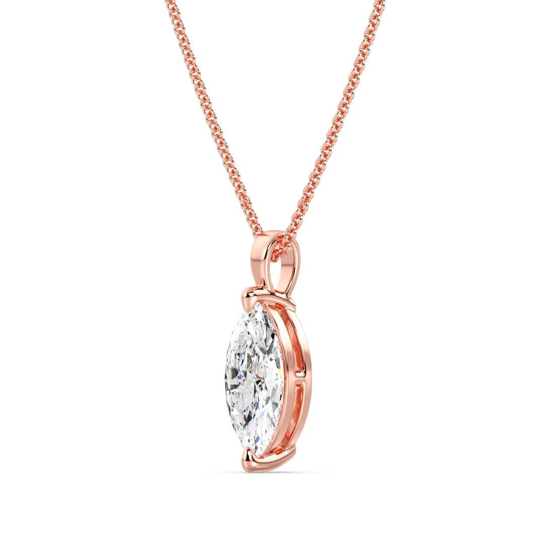 Marquise-Cut Solitaire Pendant - Image 6