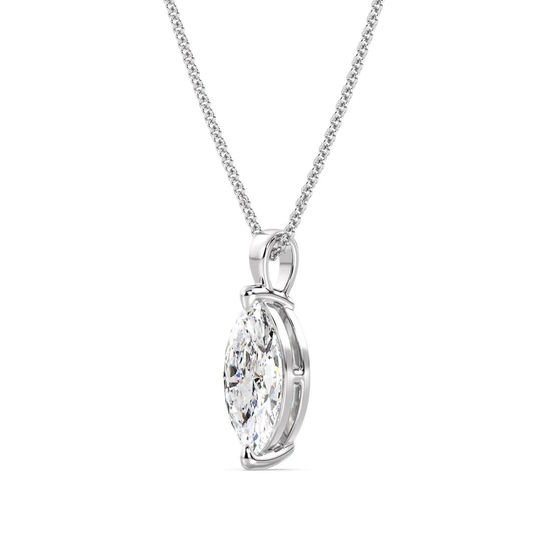 Marquise-Cut Solitaire Pendant - Image 9