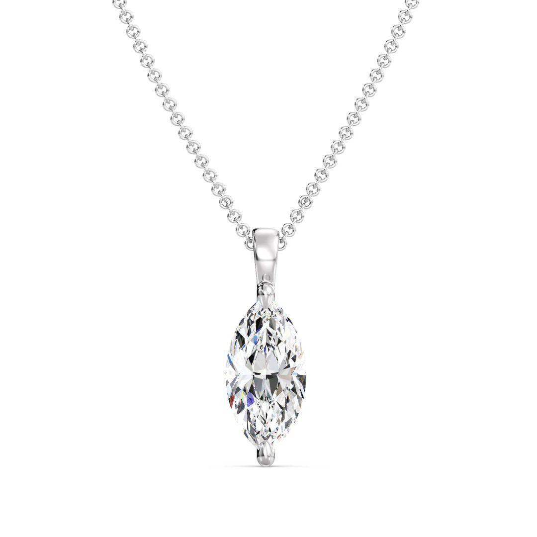 Marquise-Cut Solitaire Pendant - Image 7