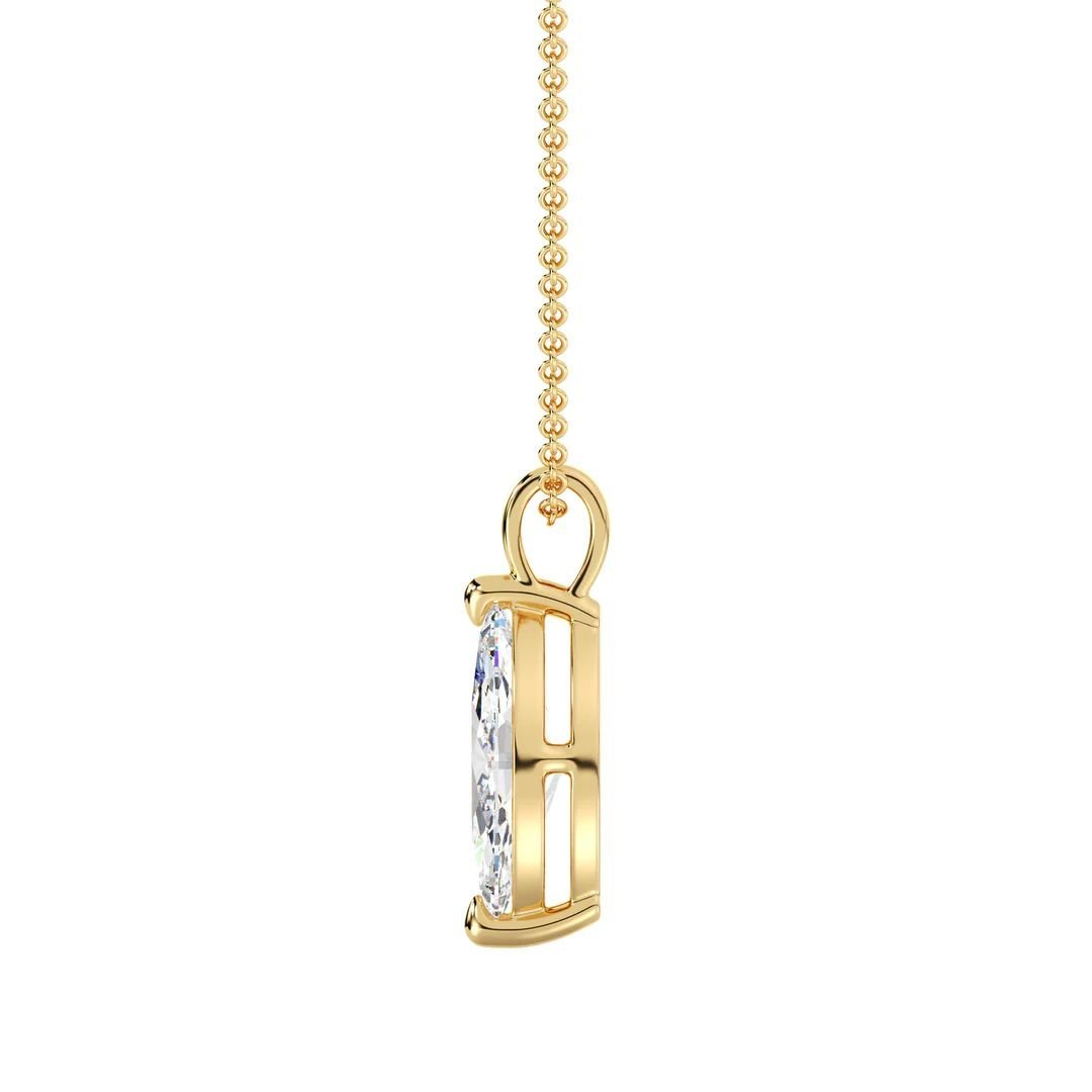 Marquise-Cut Solitaire Pendant - Image 2