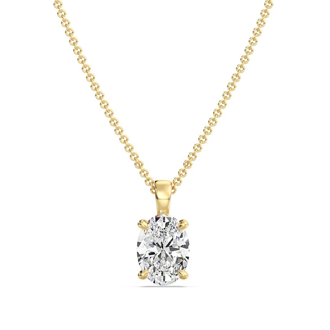Oval-Cut Solitaire Pendant